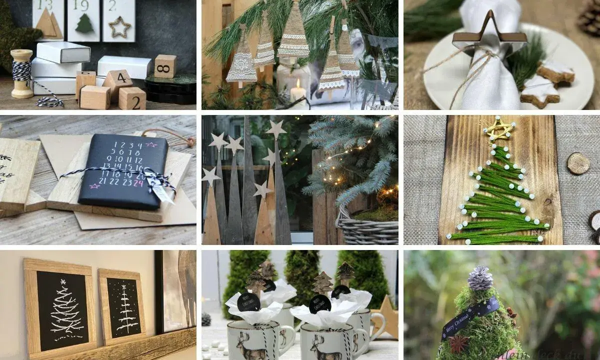 Kreative bastelideen weihnachten kostenlos: Adventskalender, Baumschmuck aus Jute, Holz-Tannenbäume, Lichterketten, Geschenktassen & Moos-Tannenbaum.