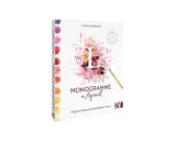 Buchstaben malen mit Aquarellfarben. Ein Buch zeigt, wie man filigrane Monogramme gestaltet, fast wie Geld falten, nur mit Farben.