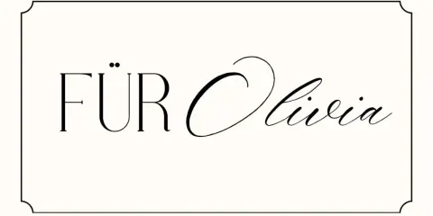 Schöne umrandungen zum ausdrucken kostenlos für Olivia. Ein eleganter Rahmen mit der Aufschrift "FÜR Olivia" in geschwungener Schrift.