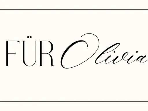 Schöne umrandungen zum ausdrucken kostenlos für Olivia. Ein eleganter Rahmen mit der Aufschrift "FÜR Olivia" in geschwungener Schrift.