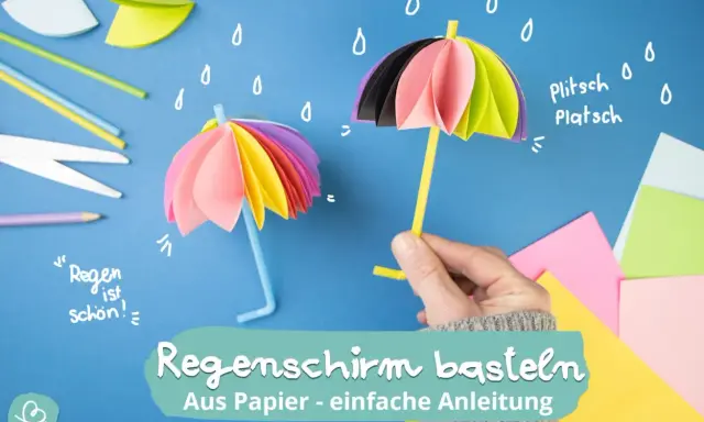 Bunte Papier-Regenschirme basteln: Einfache Anleitung für kleine Kunstwerke. Perfekt für Regentage!
